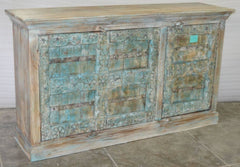 Vintage 3-Door Sideboard in Scrap Wood, India Brocante Vintage 3-Door Sideboard in Scrap Wood, India Brocante