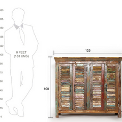 The Attic Alabama Wooden Sideboard Multicolor The Attic Alabama Wooden Sideboard Multicolor