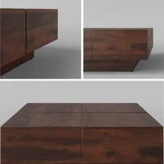 The Attic Midvale Wooden Coffee Table Walnut The Attic Midvale Wooden Coffee Table Walnut