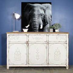 The Attic Texas Solid Wood Sideboard White The Attic Texas Solid Wood Sideboard White