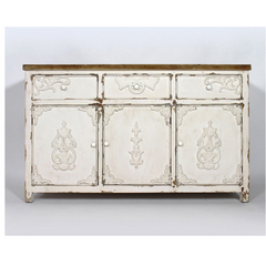 The Attic Texas Solid Wood Sideboard White The Attic Texas Solid Wood Sideboard White