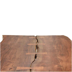 Live Edge Solid Wood & Iron Legs Rustic Farmhouse Large Dining Table Live Edge Solid Wood & Iron Legs Rustic Farmhouse Large Dining Table