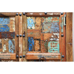 Antique Door Carved Block Solidwood Sideboard Antique Door Carved Block Solidwood Sideboard