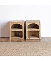 The Gileteen Handmade Solid Mango Wood Bedside Table