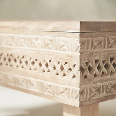 Heritage Heirlooms Solid Mango Wood Hand Carved Coffee table Heritage Heirlooms Solid Mango Wood Hand Carved Coffee table