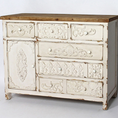 The Attic Utah Solid Wood Sideboard White The Attic Utah Solid Wood Sideboard White