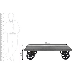 The Attic Milwaukee Coffee Table Grey The Attic Milwaukee Coffee Table Grey