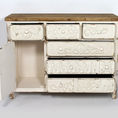 The Attic Utah Solid Wood Sideboard White The Attic Utah Solid Wood Sideboard White