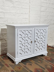 French Arched Hand Carved Solid Wood Buffet Sideboard White French Arched Hand Carved Solid Wood Buffet Sideboard White