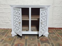 French Arched Hand Carved Solid Wood Buffet Sideboard White French Arched Hand Carved Solid Wood Buffet Sideboard White