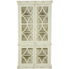 French Arched Diamonds Solid Mango Wood Display Cabinet Armoire With Shelves French Arched Diamonds Solid Mango Wood Display Cabinet Armoire With Shelves