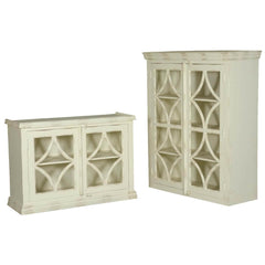 French Arched Diamonds Solid Mango Wood Display Cabinet Armoire With Shelves French Arched Diamonds Solid Mango Wood Display Cabinet Armoire With Shelves