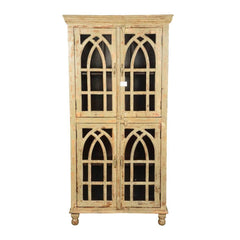 French Arched Indian Mango Wood Wardrobe Cabinet French Arched Indian Mango Wood Wardrobe Cabinet