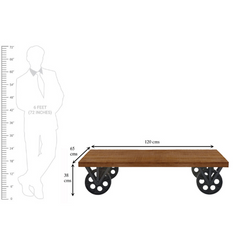 The Attic Milwaukee Coffee Table Honey The Attic Milwaukee Coffee Table Honey