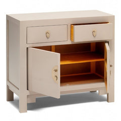 Golden Dragon Oriental Painted Solid Wood Grey Small Sideboard 90x40x80cm Golden Dragon Oriental Painted Solid Wood Grey Small Sideboard 90x40x80cm