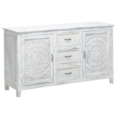 Indian Handmade Solid Wood Carved Sideboard Indian Handmade Solid Wood Carved Sideboard