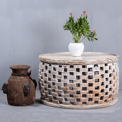 Bristol Indian Solid Mango Wood Round Coffee Table Bristol Indian Solid Mango Wood Round Coffee Table
