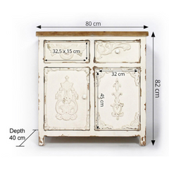 The Attic Vermont Solid Wood Sideboard White The Attic Vermont Solid Wood Sideboard White