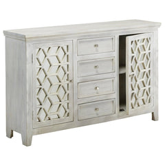 French Arched Hand Carved Mirrored Sideboard With 4 Drawers and 2 Doors White French Arched Hand Carved Mirrored Sideboard With 4 Drawers and 2 Doors White
