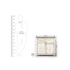 The Attic Vermont Solid Wood Sideboard White The Attic Vermont Solid Wood Sideboard White