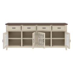 French Arched Indian Solid Wood 4 Drawers Extra Large Long Sideboard French Arched Indian Solid Wood 4 Drawers Extra Large Long Sideboard
