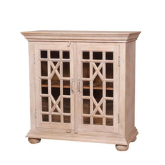 French Arched Hand Carved Indian Solid Wood Glass Door Small Buffet Cabinet French Arched Hand Carved Indian Solid Wood Glass Door Small Buffet Cabinet