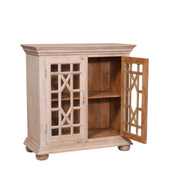 French Arched Hand Carved Indian Solid Wood Glass Door Small Buffet Cabinet French Arched Hand Carved Indian Solid Wood Glass Door Small Buffet Cabinet