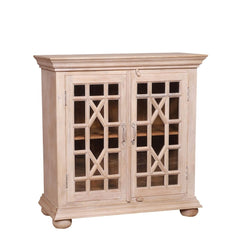 French Arched Hand Carved Indian Solid Wood Glass Door Small Buffet Cabinet French Arched Hand Carved Indian Solid Wood Glass Door Small Buffet Cabinet