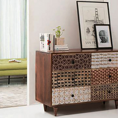The Attic Vicent Solid Wood Sideboard Honey The Attic Vicent Solid Wood Sideboard Honey