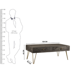 The Attic Oslo Solid Wood Coffee Table Walnut The Attic Oslo Solid Wood Coffee Table Walnut