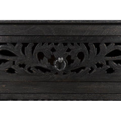 Indian Hand Carved 3 Drawers Solid Wood Bedside Table  05 Indian Hand Carved 3 Drawers Solid Wood Bedside Table  05