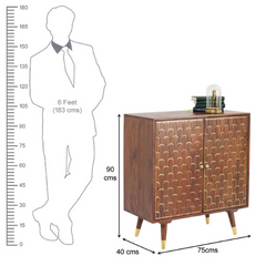 The Attic Antony Solid Wood Sideboard Honey The Attic Antony Solid Wood Sideboard Honey