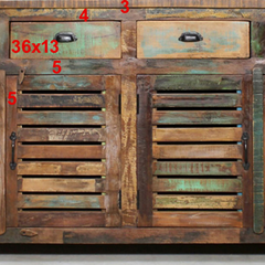 The Attic Wyoming Solid Wood Sideboard Multicolor The Attic Wyoming Solid Wood Sideboard Multicolor