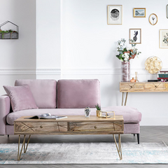 The Attic Solid Wood Coffee Table Natural The Attic Solid Wood Coffee Table Natural