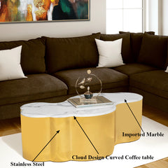 Pyrite Cloud Centre Table For Living Room (Stainless Steel) Pyrite Cloud Centre Table For Living Room (Stainless Steel)