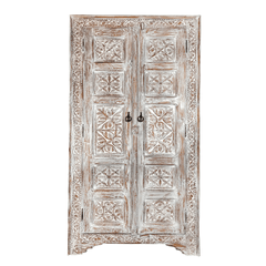 Indian Hand Carved Solid Wooden Cupboard Wardrobe D44 Indian Hand Carved Solid Wooden Cupboard Wardrobe D44
