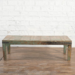 Reclaimed Wood Vintage Blue-Grey Shabby-Chic Coffee Table Reclaimed Wood Vintage Blue-Grey Shabby-Chic Coffee Table