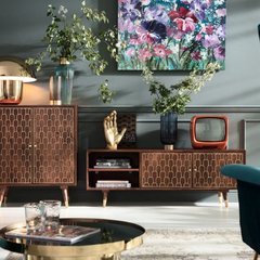 The Attic Antony Solid Wood Sideboard Honey The Attic Antony Solid Wood Sideboard Honey