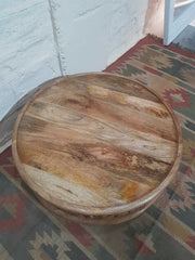 Bristol Wooden Carved Round Coffee Table Natural 80 x 80 x 30 cm Bristol Wooden Carved Round Coffee Table Natural 80 x 80 x 30 cm