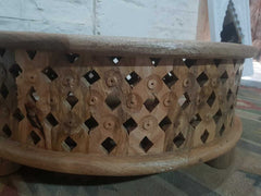 Bristol Wooden Carved Round Coffee Table Natural 80 x 80 x 30 cm Bristol Wooden Carved Round Coffee Table Natural 80 x 80 x 30 cm