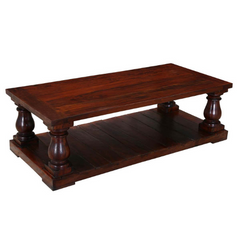 The Attic Troyes Mango Wood Coffee Table Mahogany The Attic Troyes Mango Wood Coffee Table Mahogany