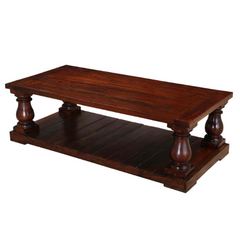 The Attic Troyes Mango Wood Coffee Table Mahogany The Attic Troyes Mango Wood Coffee Table Mahogany