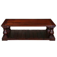 The Attic Troyes Mango Wood Coffee Table Mahogany The Attic Troyes Mango Wood Coffee Table Mahogany