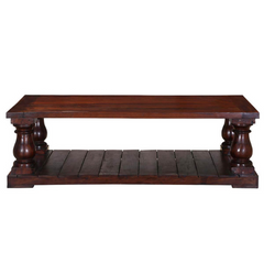The Attic Troyes Mango Wood Coffee Table Mahogany The Attic Troyes Mango Wood Coffee Table Mahogany