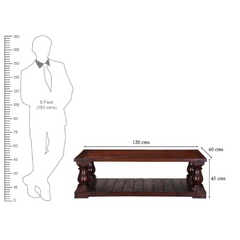 The Attic Troyes Mango Wood Coffee Table Mahogany The Attic Troyes Mango Wood Coffee Table Mahogany