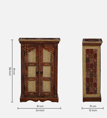 Shanti Surprise  Hand Painted Solid Wood Cabinet In MultiColour Shanti Surprise  Hand Painted Solid Wood Cabinet In MultiColour