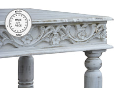 Mandala Indian Hand Carved Coffee Table White 120X75 Mandala Indian Hand Carved Coffee Table White 120X75
