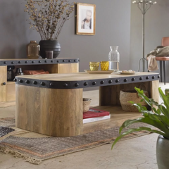 The Attic Wexford Mango Wood Coffee Table Natural The Attic Wexford Mango Wood Coffee Table Natural