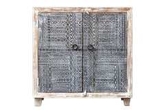 Antique Indian Floral Hand Carved Solid Wooden Vanity 90x40x90cm A0116  -   Antique Indian Floral Hand Carved Solid Wooden Vanity 90x40x90cm A0116  -