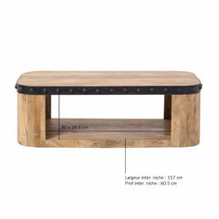 The Attic Wexford Mango Wood Coffee Table Natural The Attic Wexford Mango Wood Coffee Table Natural